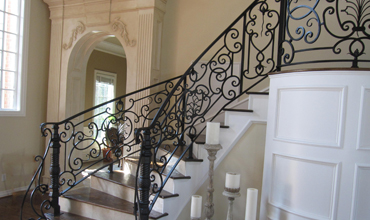 wrought iron staircases and handrails
